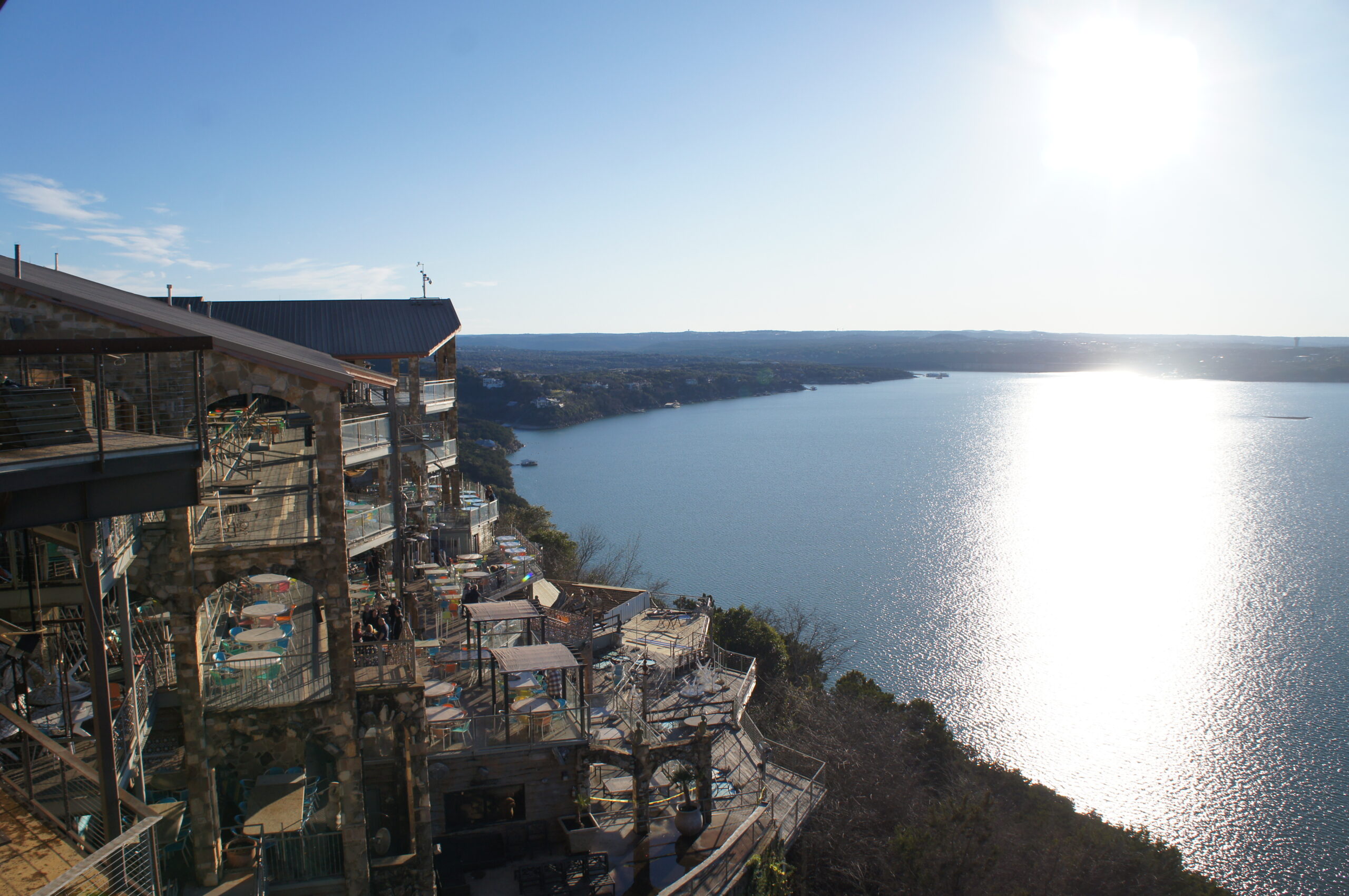 The Oasis on Lake Travis sunset view